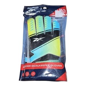 Reebok Soccer Blue/Yellow Goalkeeper Gloves Size Adult M/L